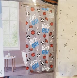 Kids Sports Theme Shower Curtain